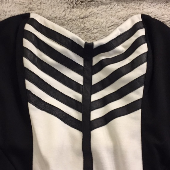 Arden B, Black/white, strapless cocktail dress, M - Picture 7 of 8